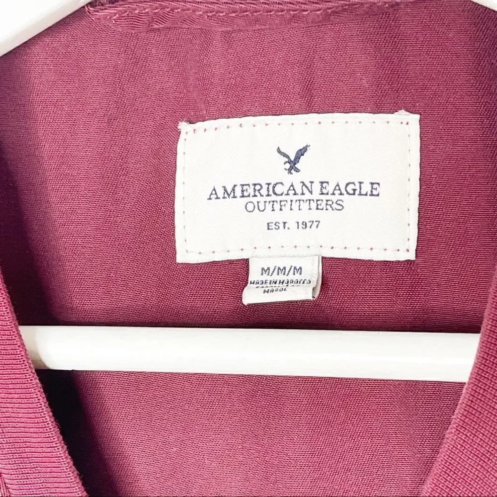 American Eagle Outfitters maroon zip up lightweight jacket